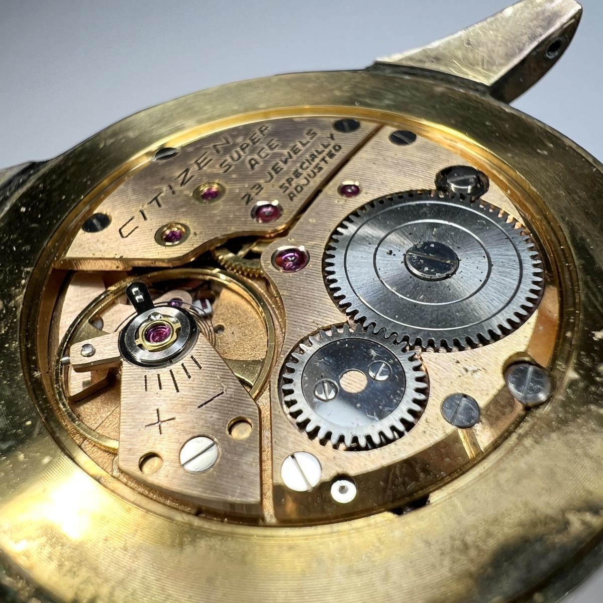 CITIZEN シチズン スーパーエース 23石 手巻き 不動品 三ツ星 SUPER 