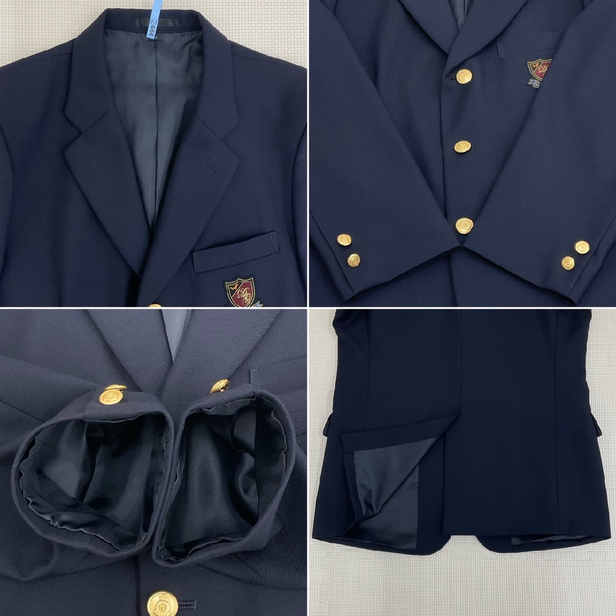 UT129 (中古) 第一学院高等学校 男子学生服 3点セット /L/W73/ブレザー/