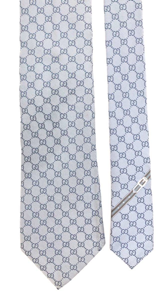 GUCCI グッチ 現行タグ ネクタイ 最高級シルク インターロッキング 総