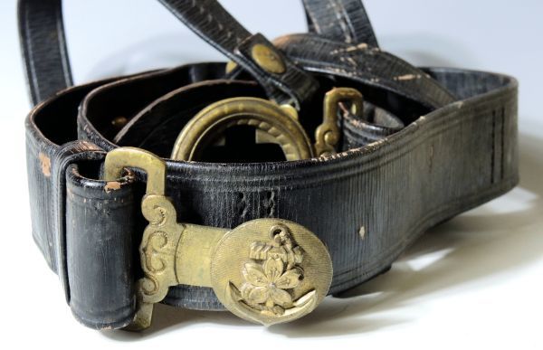 ☆彡 大日本帝国海軍 海軍士官 正剣帯 検：海軍ベルト 海軍軍刀