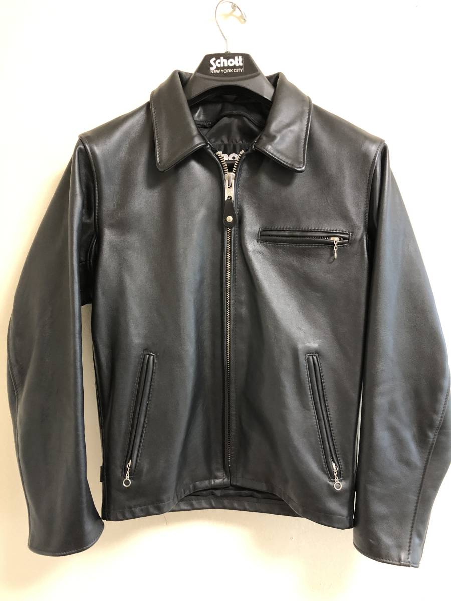 ショットschott 643襟付きシングルライダース サイズ36 | EMSICS.COM