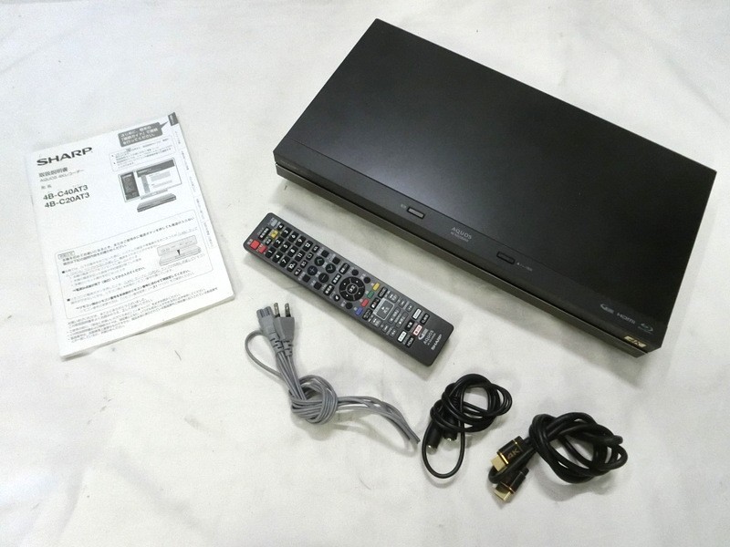 1000円スタート ブルーレイレコーダー 4Kレコーダー SHARP 4B-C20AT3