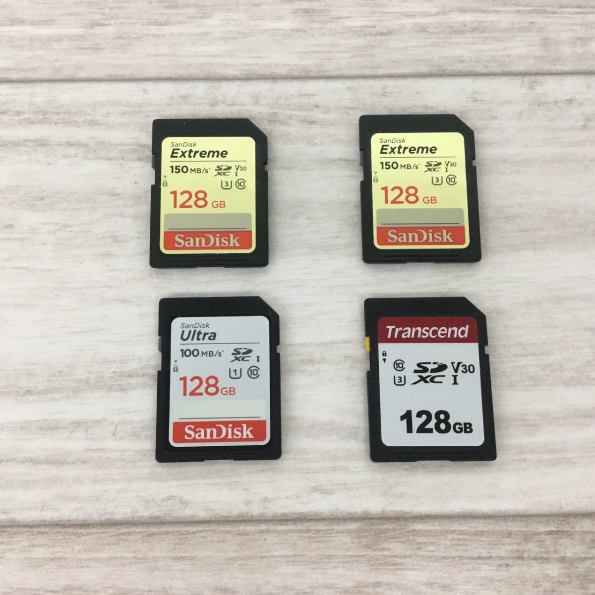 現状品 送料185円 計4枚 SDカード 128GB まとめてセット 初期化