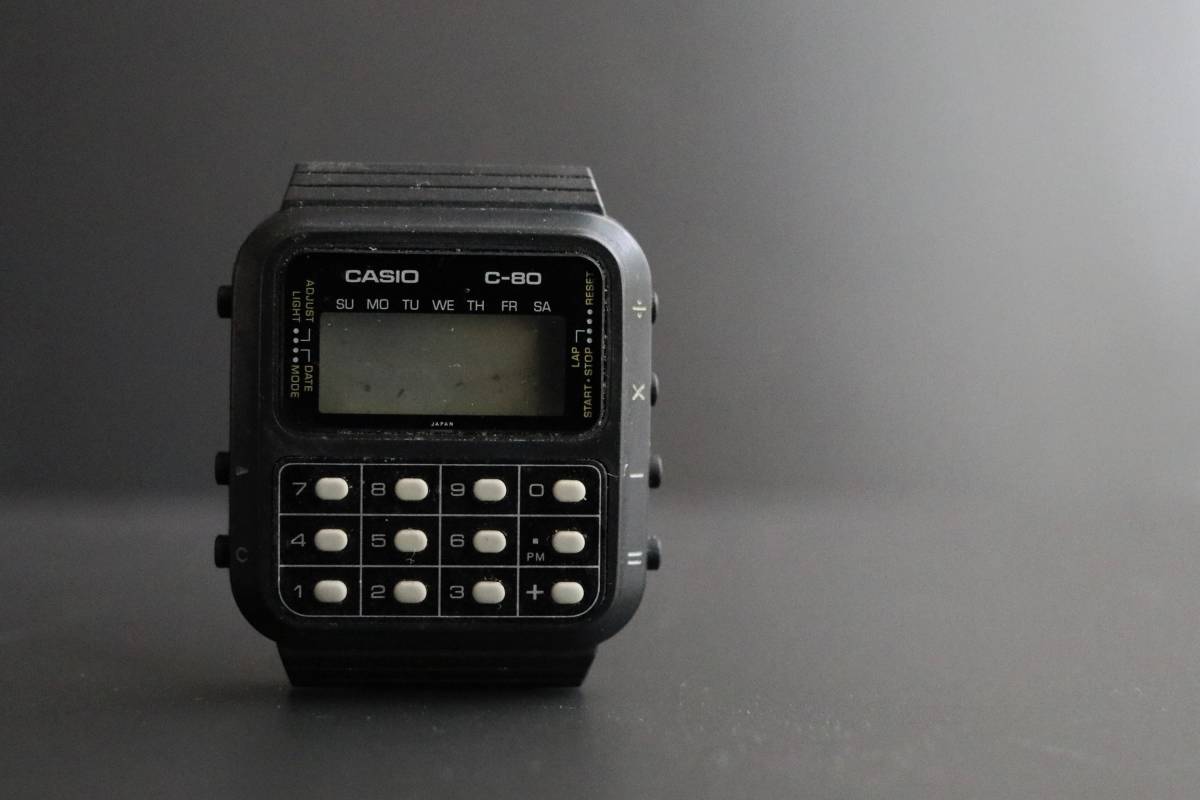 カシオ 希少なヴィンテージ C-80 電卓⁄時計モジュール 0 JAPAN CASIO 