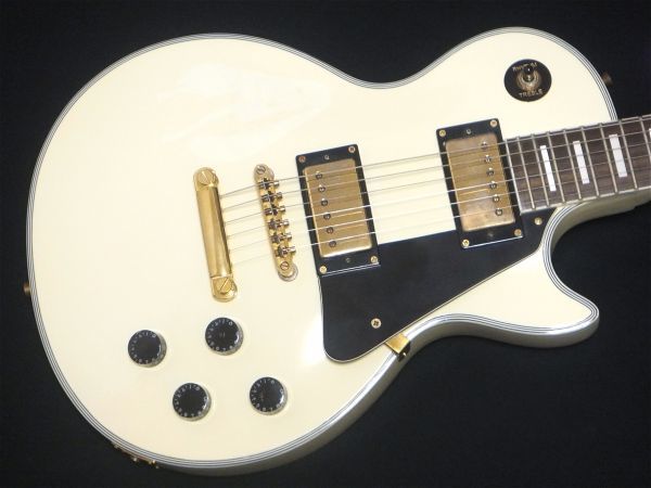 メイソン　レスポール・カスタムタイプ　ホワイト　美品 Maison メイソン LP-38 レスポールカスタム タイプ セットネック
