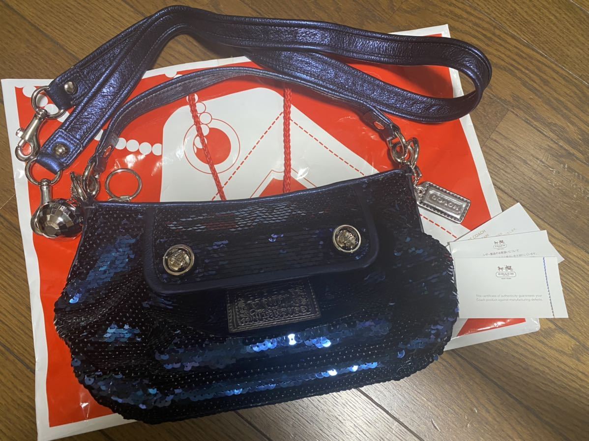 COACH poppy ポピー スパンコールバッグ コーチ レア物 coach コーチ