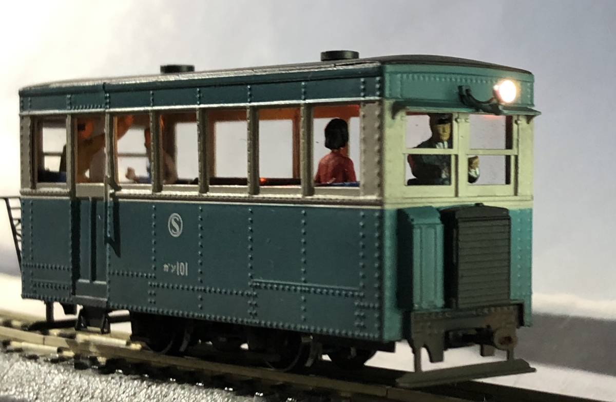 HOナロー Hoe 1/87 9mm ワールド工芸 沼尻鉄道 ガソ101 単端気動車