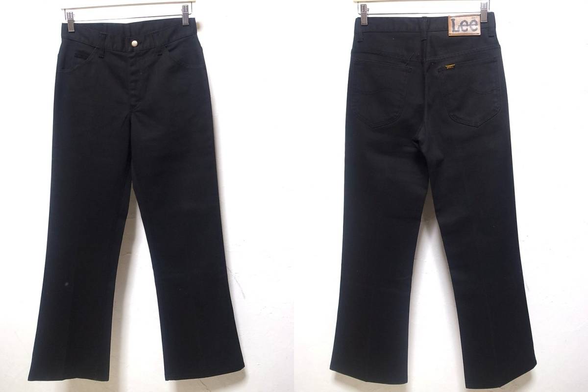 黒カツラギ 70s Lee リー 200 移行期 ブーツカットパンツ USA製