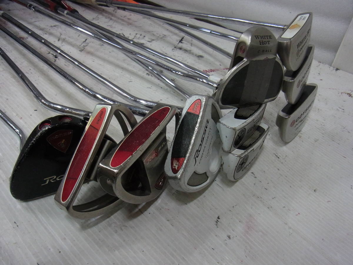 P10/ゴルフクラブ パター 10本 大量まとめセット テーラーメイド オデッセイ TaylorMade GHOST Rossa ODYSSEY WHITE HOT 等