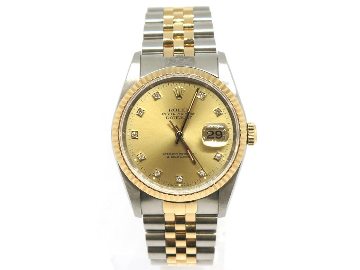 1円〓03楽市〓 ROLEX ロレックス デイトジャスト 10PD メンズ AT オートマ 腕時計 16233G【時計】【中古】_2