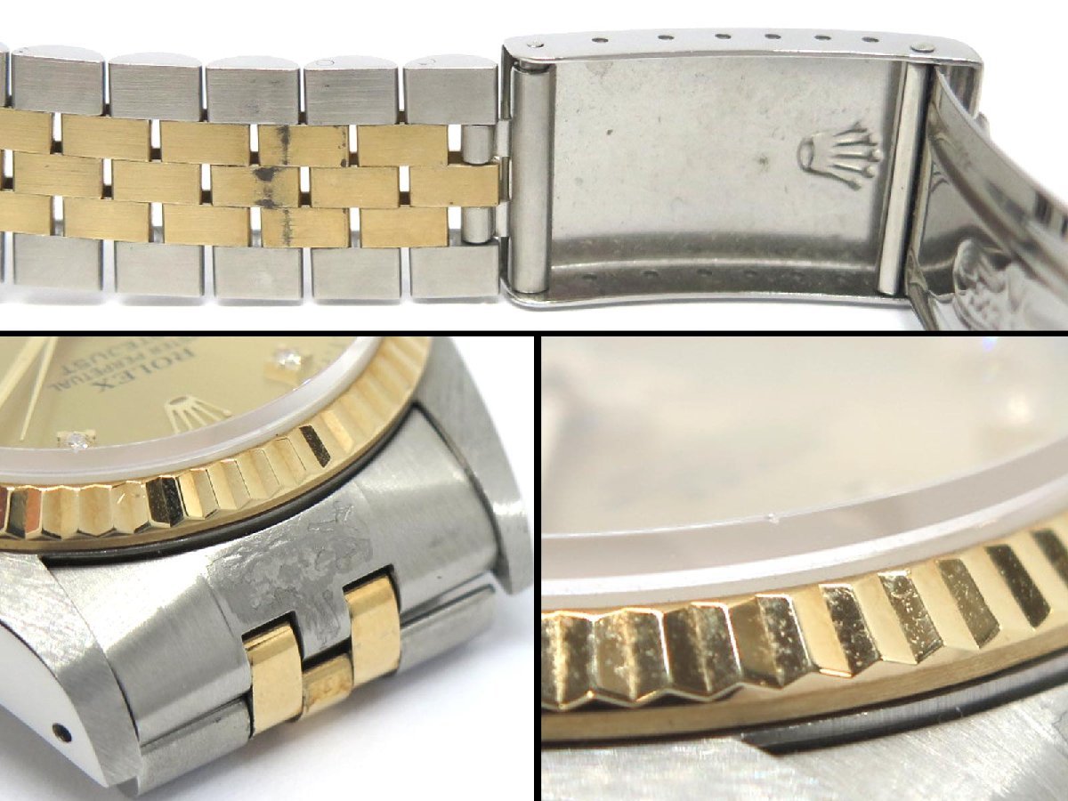 1円〓03楽市〓 ROLEX ロレックス デイトジャスト 10PD メンズ AT オートマ 腕時計 16233G【時計】【中古】_8