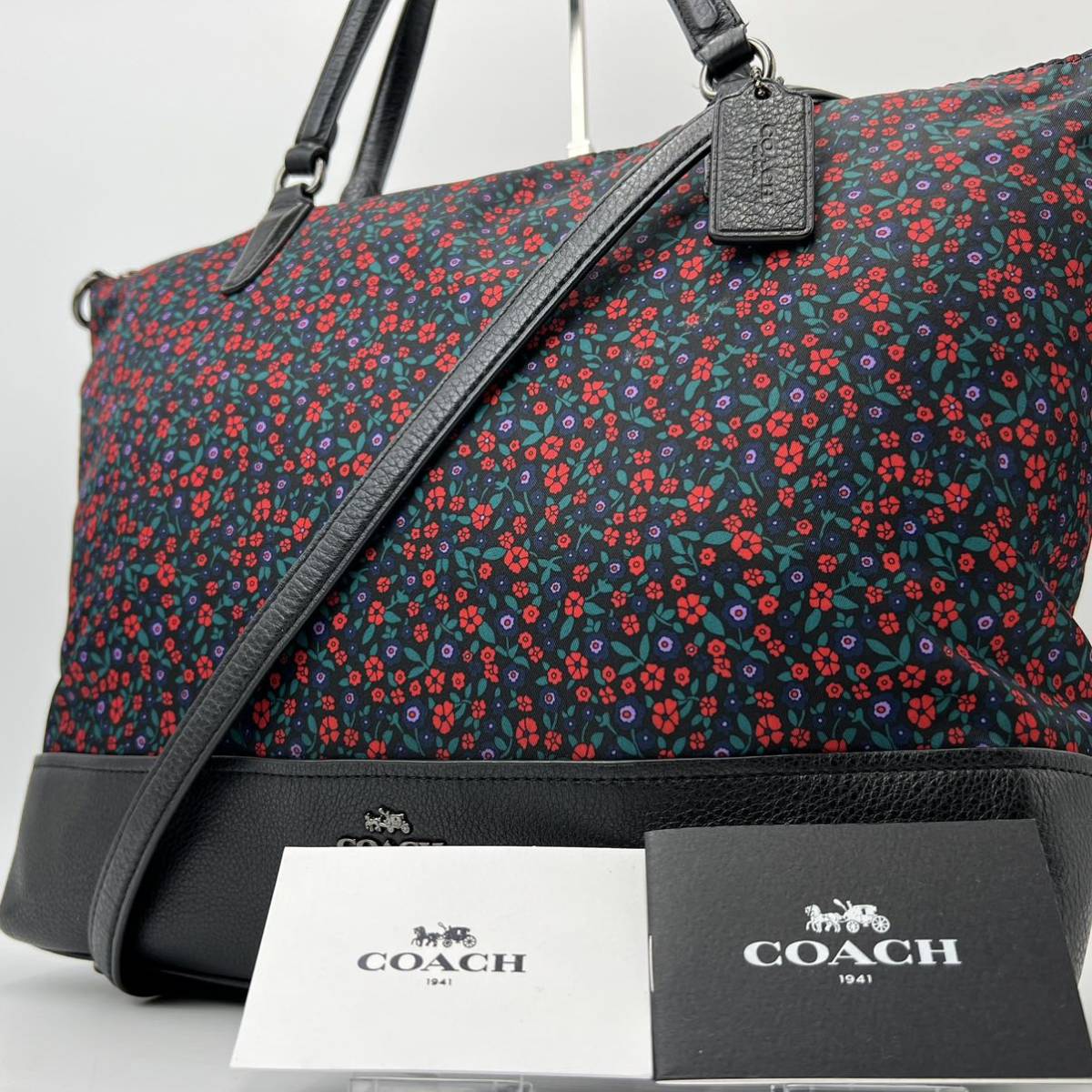  1円 コーチ COACH トートバッグ ショルダー 2way フラワー 花柄 レザー キャンバス 大容量 F59433(ショルダーバッグ)｜売買されたオークション情報、yahooの商品情報をアーカイブ公開 - オークファ ショルダーバッグ