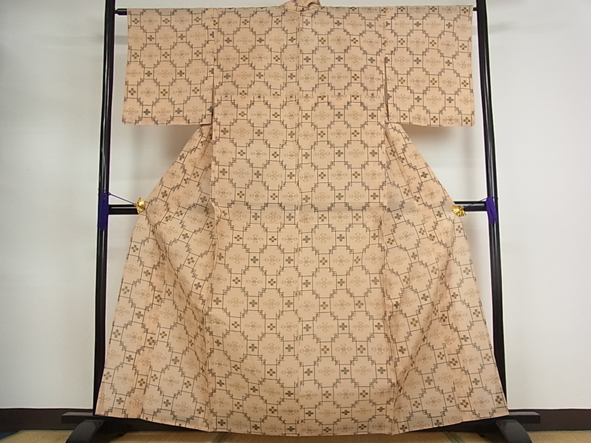 絣着物 琉球かすり 中古 本場琉球かすり 紬 着物 正絹 沖縄県 琉球絣 