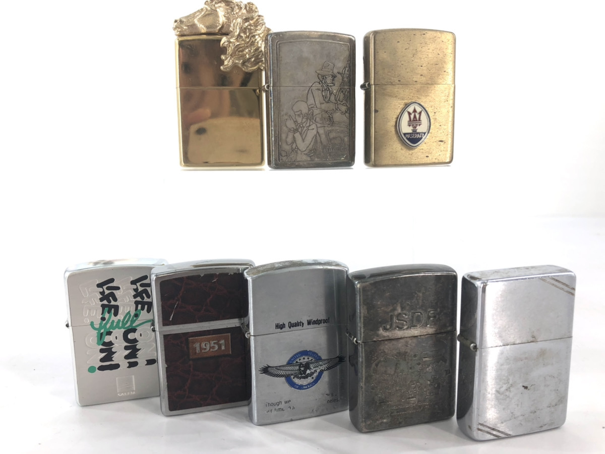 1円☆中古 ZIPPO ジッポー ルパン 馬 マセラッティ等 まとめて 8点 