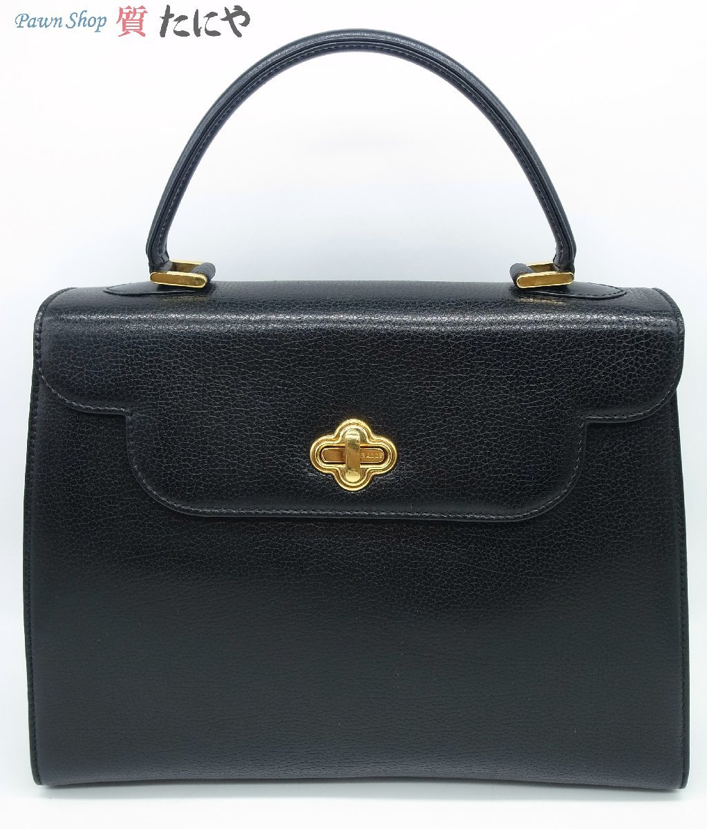 BALLY 2way キルティングレザー ハンドバッグ ゴールド金具 ブラック 送料無料 【バリー】BALLY ハンドバッグ ブラック レザー ゴールド金具