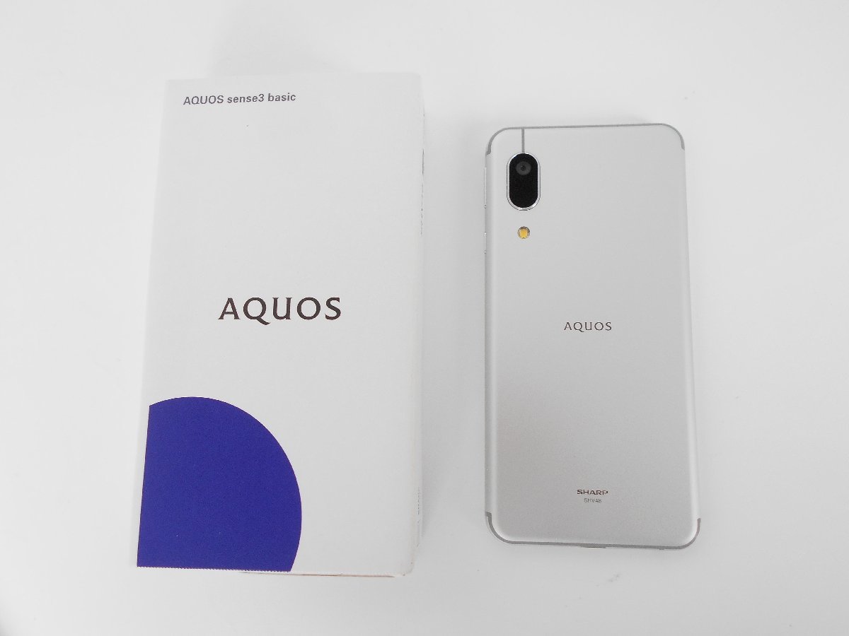 ○SHARP AQUOS sense3 basic SHV48 シルバー au 利用制限○ 