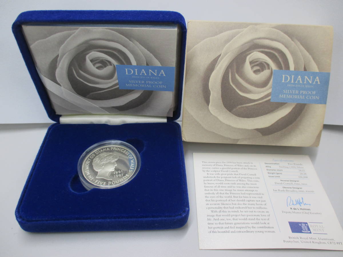 ダイアナ妃 シルバープルーフ メモリアルコイン 5ポンド銀貨 DIANA