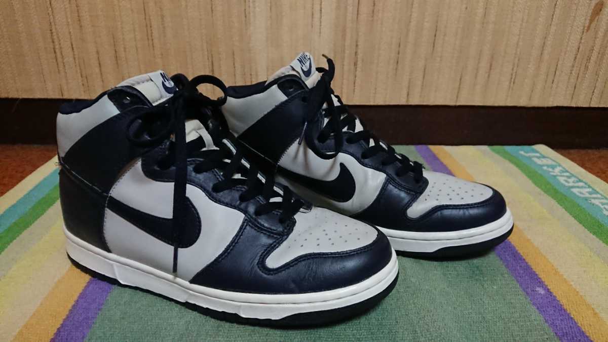 ナイキ 99年 初期復刻 ダンク ハイ dunk high LE ゼングレー ネイビー 