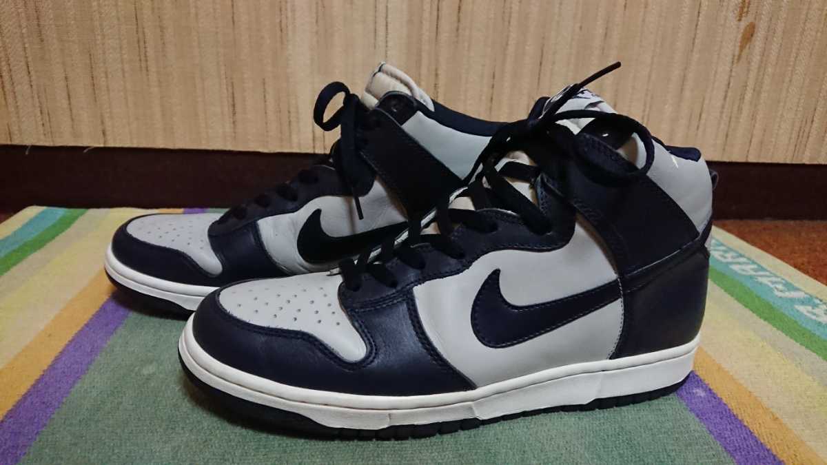 ナイキ 99年 初期復刻 ダンク ハイ dunk high LE ゼングレー ネイビー 