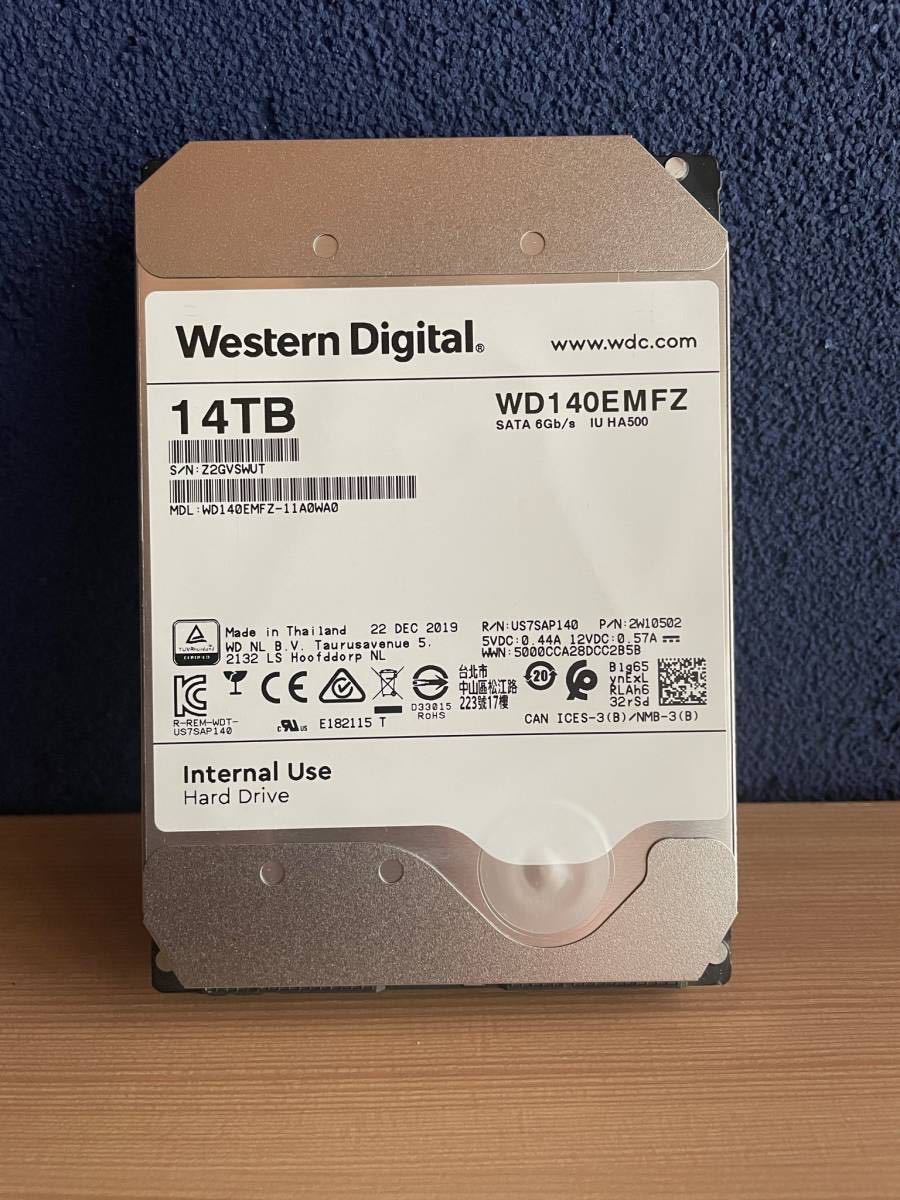 使用時間少☆Western Digital☆正常判定☆ WD 14TB HDD WD140EMFZ ヘリウム　CMR ハードディスク