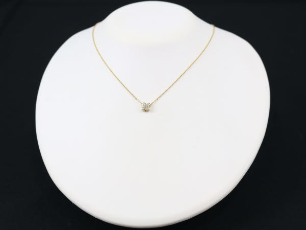 ティファニー ダイヤ ネックレス フラワー ダイヤモンド Tiffany &amp; Co. ペーパーフラワー ペンダント TIFFANY エンチャント Co （美品）ティファニー K18YG&frasl;WG オープンフラワー