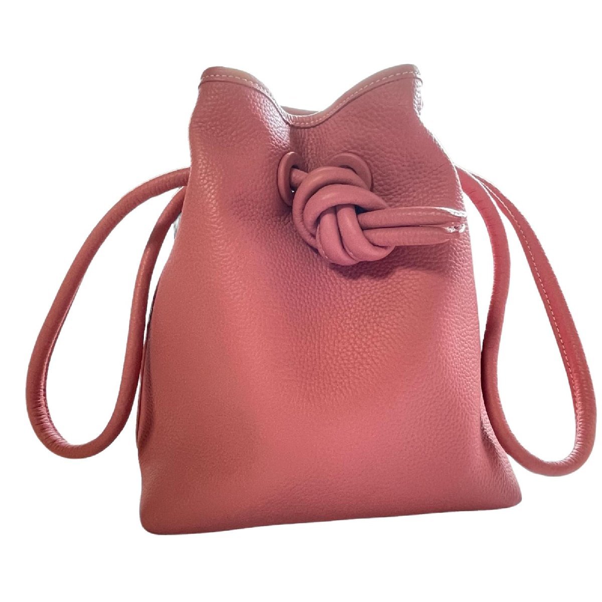 VASIC ヴァジック ボンド ショルダーバッグ 巾着 ピンク レザー VASIC 