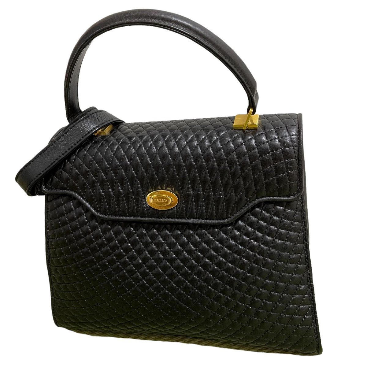バッグ VINTAGE BALLY バリー キルティング レザー 巾着 ショルダーバッグ