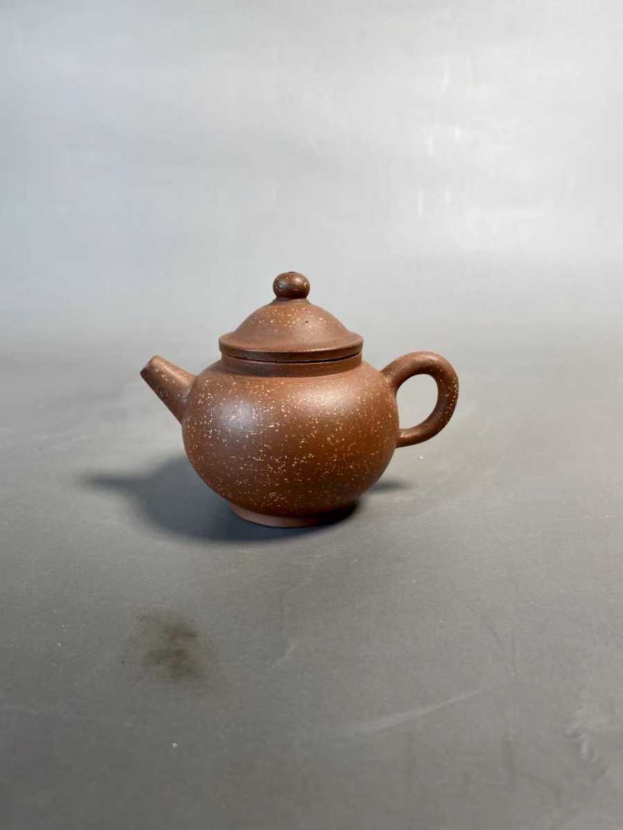 梨皮砲口急須 白泥 朱泥 中国宜興 紫砂 唐物 中国茶器 中国美術 煎茶 