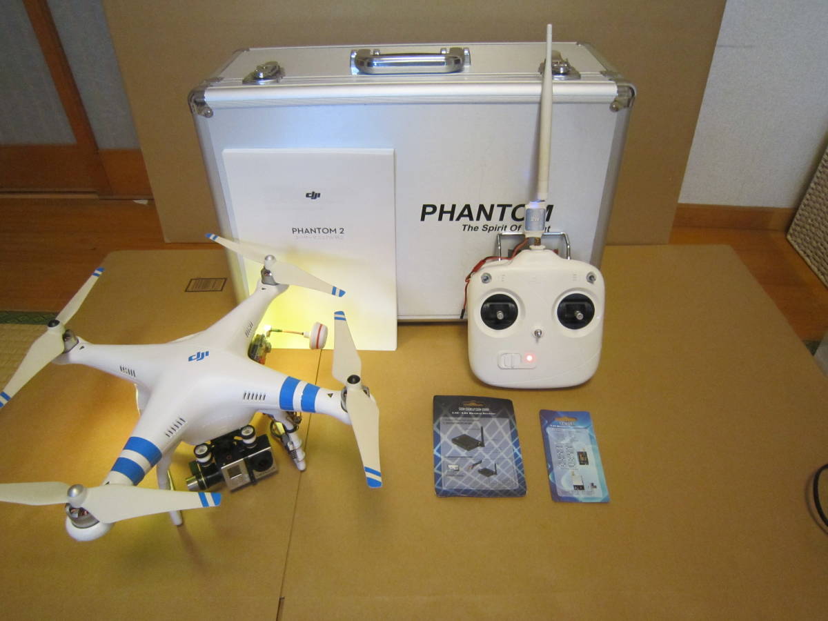 1円スタート　中古ドローン dji phantom 2＋GoPro &　fpvセット