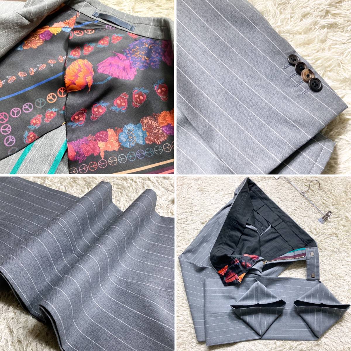 現行モデルタグ! 3ピース!XL~L相当 ポールスミス SOHO FIT スーツ 