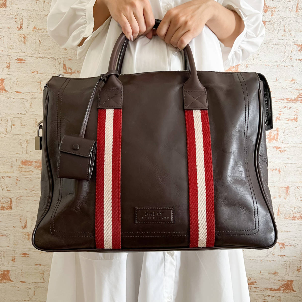 1円 極美品 BALLY バリー メンズ ビジネスバッグ ブリーフケース 