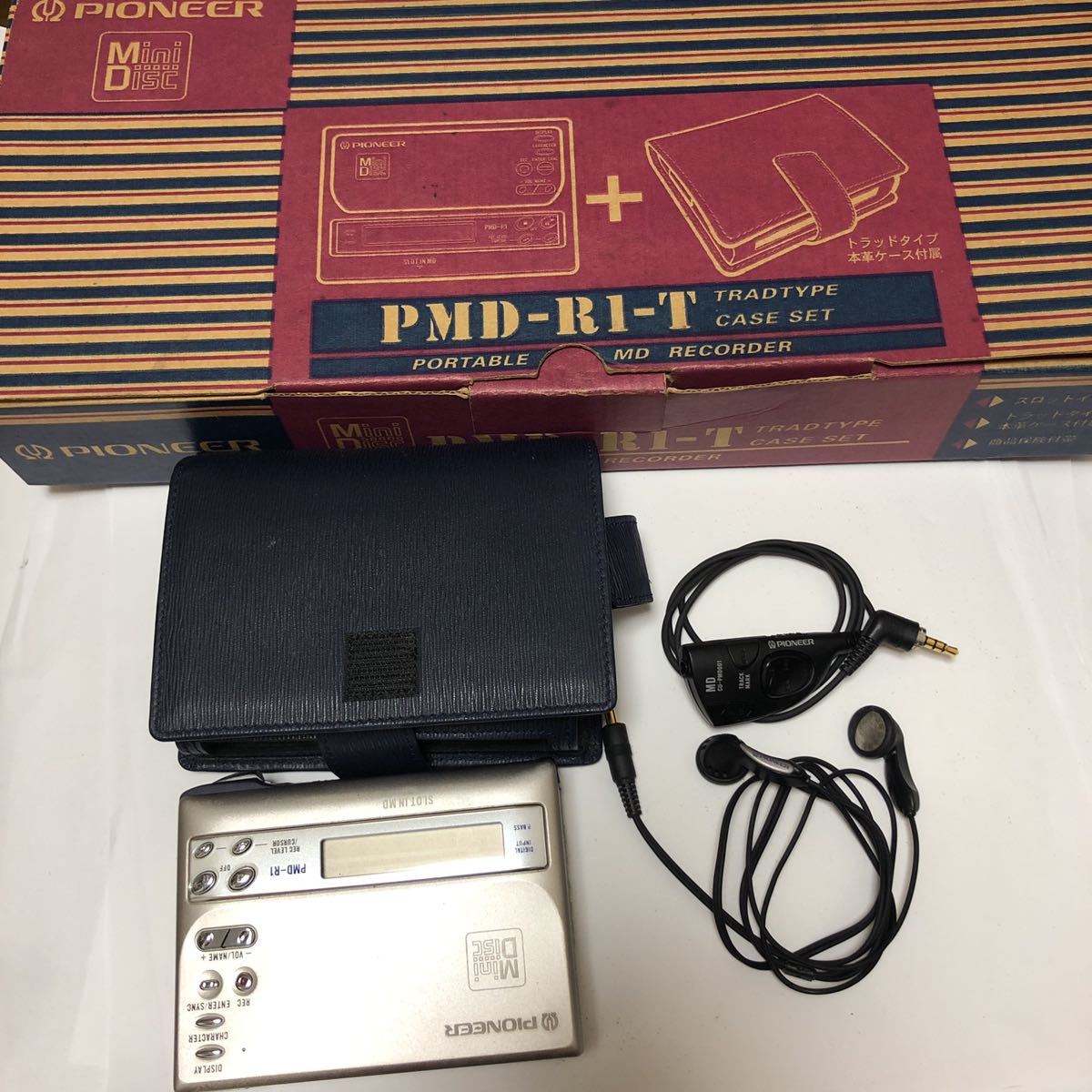 ジャンク】PIONEER ポータブル PMD-R1 MD レコーダー プレイヤー