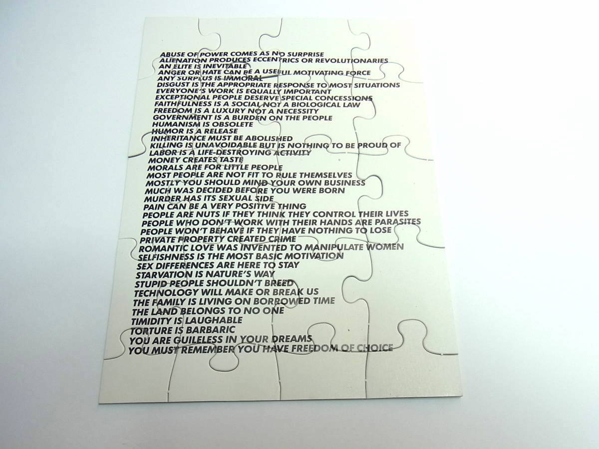 JENNY WOODEN ジェニーホルツァー HOLZER POSTCARD 藤原ヒロシ WANT I 