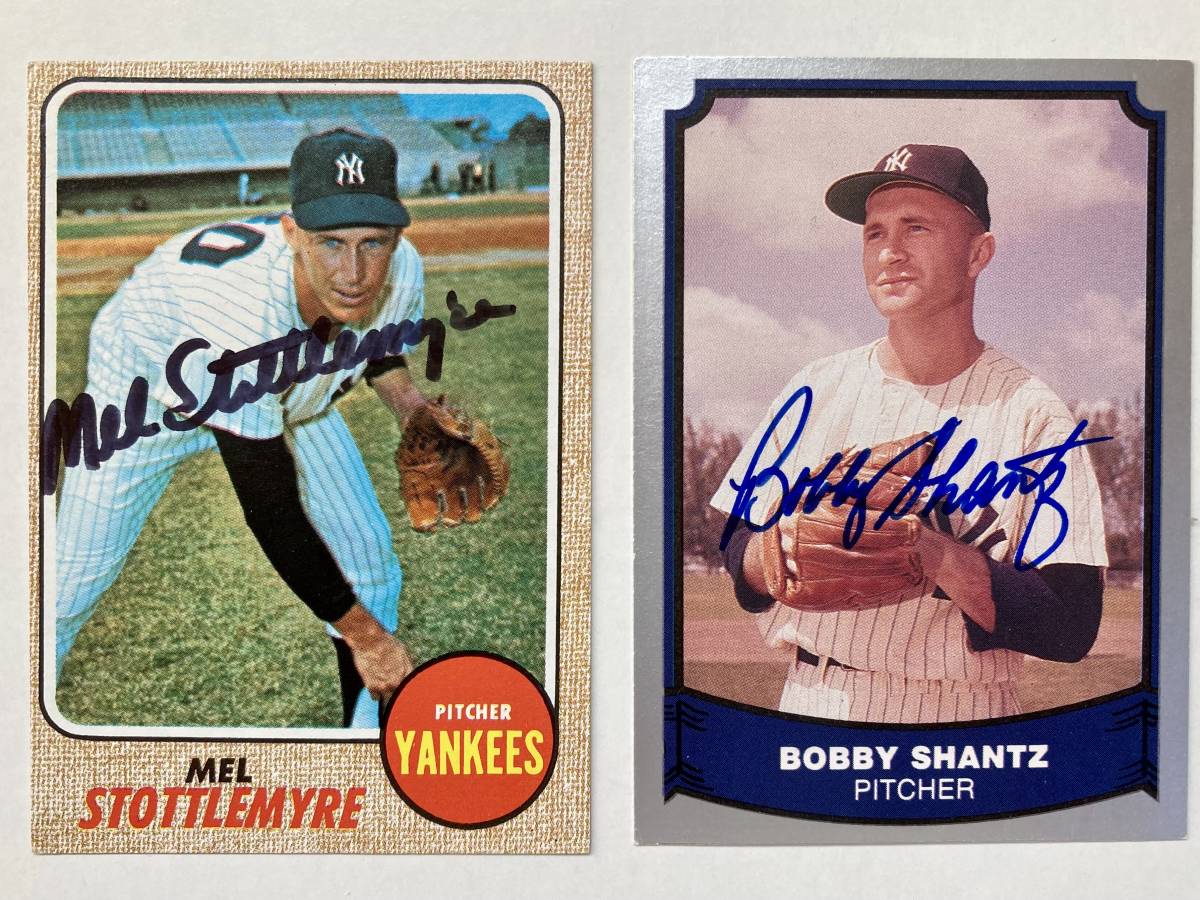 ☆ヤンキース選手直筆サイン入りカード12枚set[Bobby Shantz/Ron