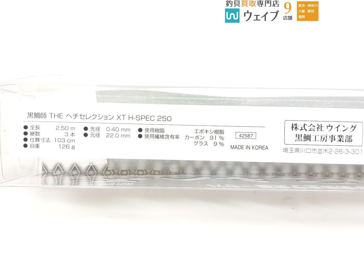 黒鯛工房 黒鯛師 ザ ヘチ セレクション XT Hスペック 250 超美品 海水