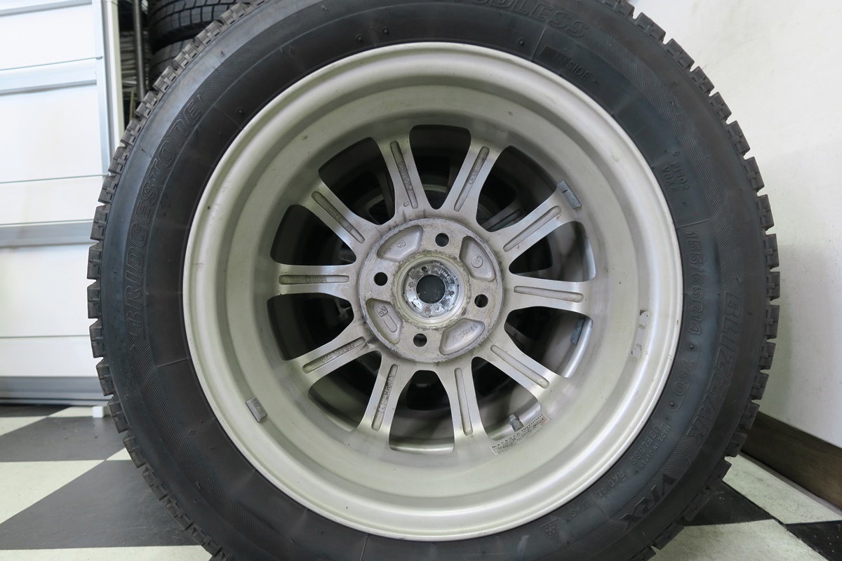 ブリザック 155&frasl;65R14 | VRX3 75Q 来店取替バリ山 中古スタッドレスタイヤ&amp;アルミ付きセット ブリジストン VRX 軽自動車用 ブリザックvrx 0 65r14（スタッドレスタイヤ｜タイヤ 155&frasl;65r14」の人気商品一覧 スタッドレス 2026年製造ブリヂストン