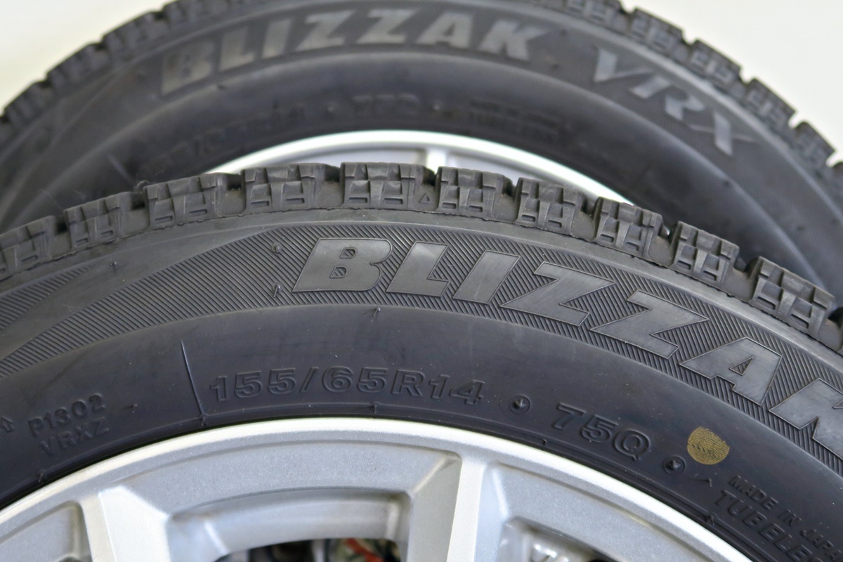 ブリザック 155&frasl;65R14 | VRX3 75Q 来店取替バリ山 中古スタッドレスタイヤ&amp;アルミ付きセット ブリジストン VRX 軽自動車用 ブリザックvrx 0 65r14（スタッドレスタイヤ｜タイヤ 155&frasl;65r14」の人気商品一覧 スタッドレス 2026年製造ブリヂストン