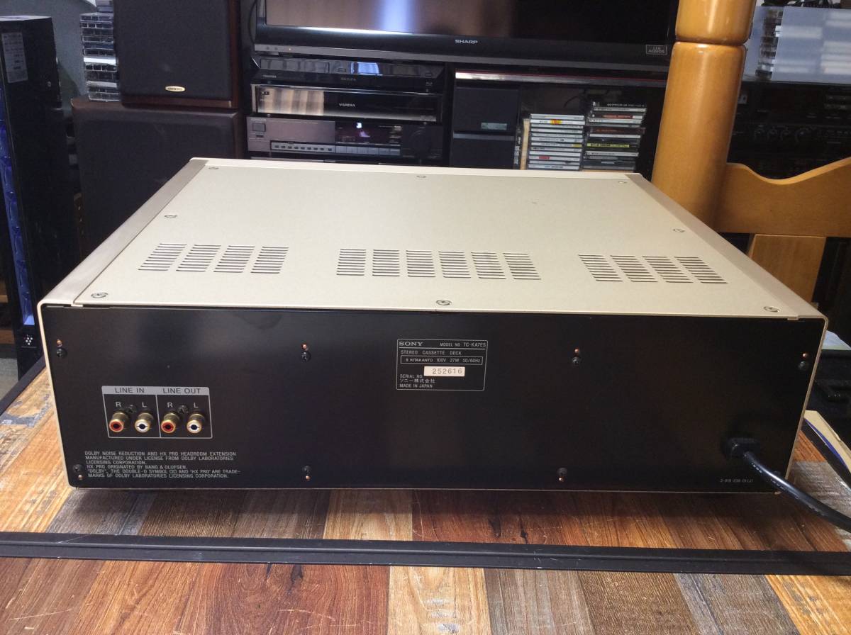 動作品 Sony TC-KA7ES （GOLD） 取説・リモコン付き！ 一般 カセットデッキ