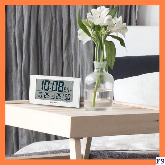 【期間限定】 セイコークロック BC402W 表示 湿度 温度 快適度 カレンダー タル 本体サイズ 01:白パール 置き時計 1_4