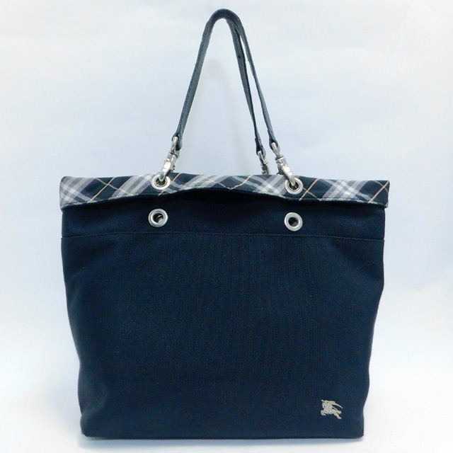 BURBERRYバーバリー ブルーレーベル トートバッグ A4収納 黒×チェック