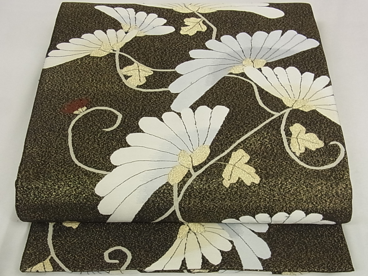着物屋こころ□極上 明綴れ 太鼓柄袋帯 中国三大刺繍 スワトウ刺繍