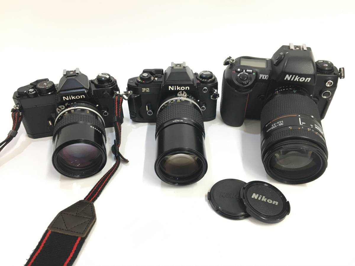 カメラ Nikon ニコン FE フィルム一眼レフカメラ レンズ3本セット