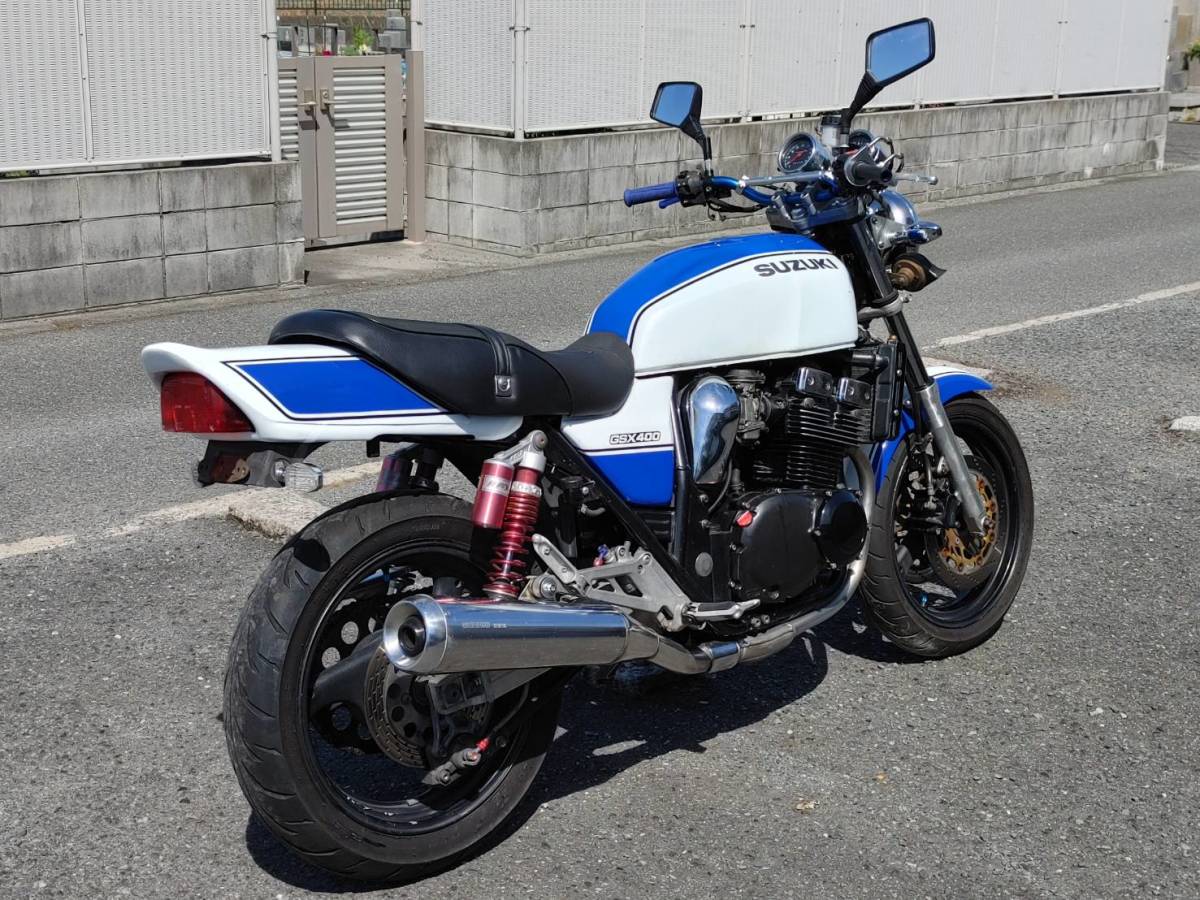 スズキ☆GSX400 インパルス 希少クーリーカラー 実働(251cc-400cc