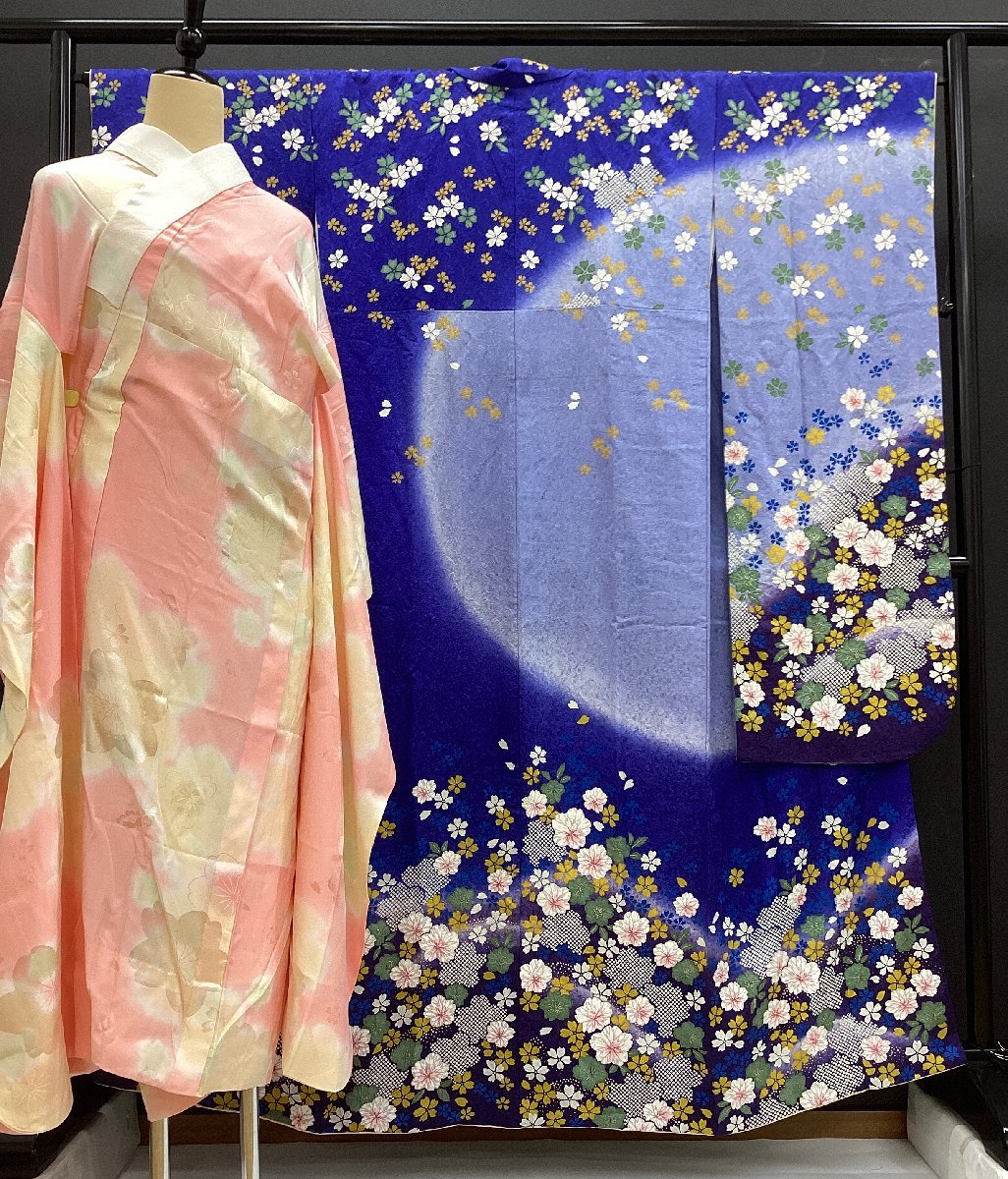 きものトゥレジュ☆振袖・襦袢２点セット☆振袖:身丈162.5cm/裄68.5cm/正絹/青【K-00613-0912m】 きものトゥレジュ☆振袖・襦袢２点セット☆振袖:身丈158cm&frasl;裄62cm&frasl;正絹 着物トゥレジュ☆振袖☆作家物⁄落款印⁄蝶⁄正絹⁄藍色系⁄身丈166.5⁄裄651 着物トゥレジュ☆袋帯(六通)☆振袖用☆正絹・他&frasl;赤・緑系&frasl;金・ゴールド 黄色 蝶 裄67cm