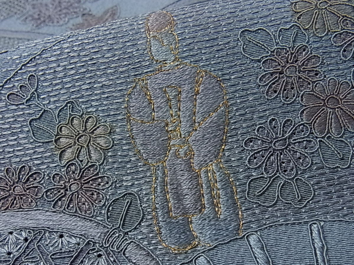 総刺繍 スワトウ刺繍 平和屋着物○訪問着 逸品 暈し染め 汕頭刺繍 正絹 