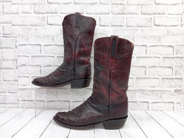 Lucchese ルケーシー オーストリッチレザー ウエスタンブーツ 中古