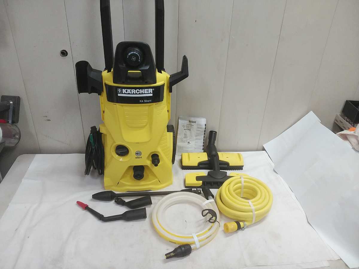 100%新品，高品質 ケルヒャー KARCHER 高圧洗浄機 K4 Silent 通電以外未確認 ジャンク 付属品色々付 トリガーガン無し ホース ノズル類など(高圧洗浄機)｜売買されたオークション情報、yahooの商品情報をアーカイ 高圧洗浄機