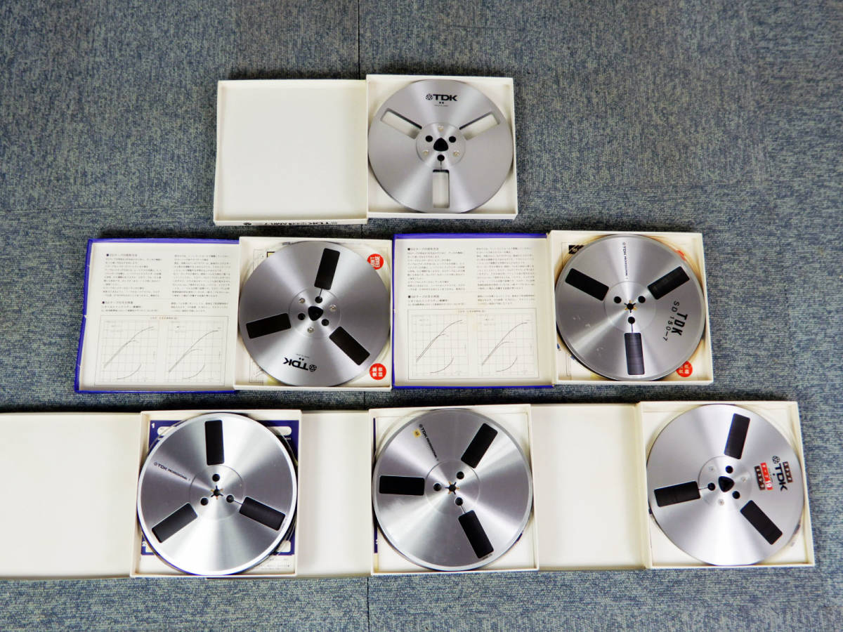 TDK ◆ 7号メタルリール　6本セット ◆ 箱付き　オープンリールテープ ◆ 外観の状態良好 TDK オープンリール メタルリール LX 35&frasl;180M 3本