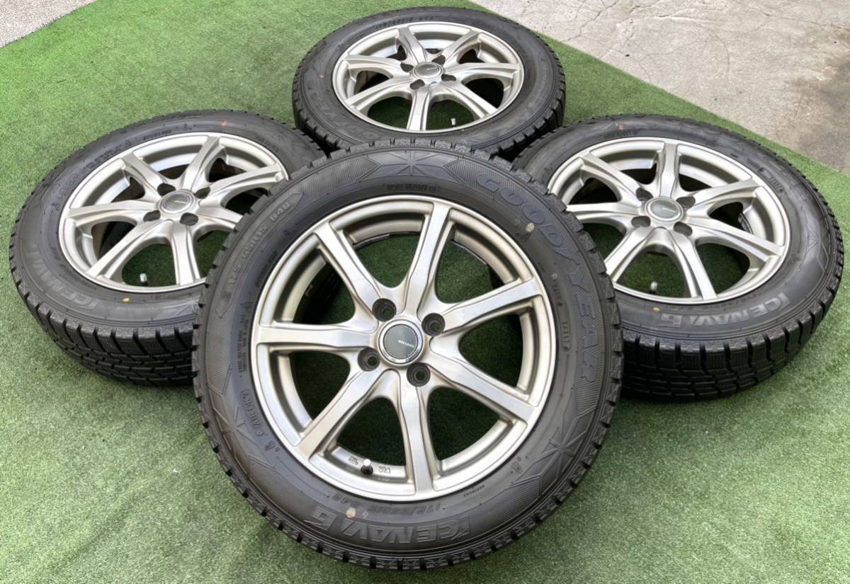 MILLOUS 15インチ ホイール＆GOODYEAR 175/65R15 4本セット アクア 