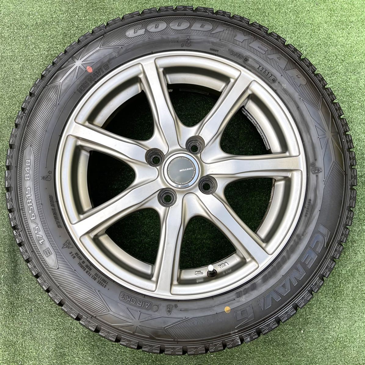 YOKOHAMA MILLOUS VX 15㌅ アルミホイール (引取り可能)